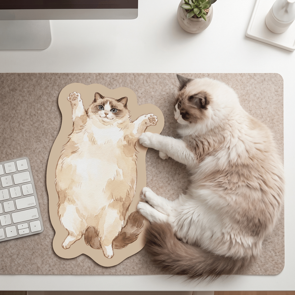 Personalised Watercolor Style Pet Photo Non-Slip Mouse Pad Desk Decor Birthday Christmas Gift for Dog Cat Pet Owner 2