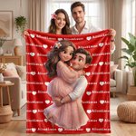 Personalized Cartoon Character Photo Multicolor Soft Throw Blanket with Name Home Decor Birthday Gift for Kids Family Friend 7