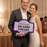 Personalized TIL Death Do Us Party Acrylic Lighted Wedding Sign with Surname and Date Wedding Party Gift for Newlyweds