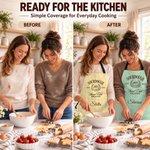Tablier personnalisable vintage à rayures verticales pour pain au levain, avec prénom, ajustable, pour la pâtisserie et la cuisine – Cadeau d'anniversaire ou de Noël pour les boulangers et les passionnés de cuisine