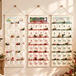 Personalisierter wiederverwendbarer Adventskalender | mit Wunschtext und 24 Stofftaschen | Weihnachts-Wandbehang | Weihnachtsgeschenk für Familie