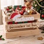 Personalisiertes Weihnachts-Etikett für Weihnachtsschachteln mit Weihnachtsmannmütze und Zuckerstange, mit Namen und Text – Weihnachtsgeschenk für Kinder und die Familie 5