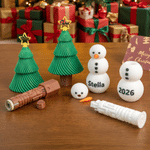 Caja-rompecabezas personalizada con labrado en 3D: árbol de Navidad, muñeco de nieve y laberinto; caja interactiva oculta y divertida para guardar dinero, con nombre; regalo de Navidad para niños, adultos y toda la familia 3