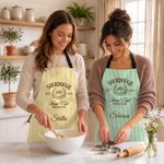Tablier personnalisable vintage à rayures verticales pour pain au levain, avec prénom, ajustable, pour la pâtisserie et la cuisine – Cadeau d'anniversaire ou de Noël pour les boulangers et les passionnés de cuisine