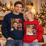 Personalized Funny Christmas Selfie Santa Claus Kid Adult T-shirt Sweatshirt Hoodie Daily Wear Christmas Gift for Family Friends Pet Owners 2