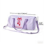 Personalised Multicolour Ballet Element Seersucker Duffle with Name Dance Class Birthday Gift for Ballet Lovers Kids