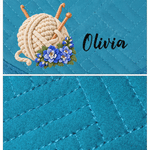 Personalised 3D-Effect Artwork Birth Flower Crochet Yarn Crochet Hook Organiser with Name Knitting Accessories Birthday Gift for Crochet Enthusiasts 7