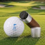 Personalised Classic Golf Elements Monogram Initial Wooden Golf Ball Stamp with Metal Storage Box and Golf Club Birthday Gift for Golf Lovers
