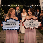Personalized TIL Death Do Us Party Acrylic Lighted Wedding Sign with Surname and Date Wedding Party Gift for Newlyweds