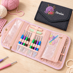 Personalised 3D-Effect Artwork Birth Flower Crochet Yarn Crochet Hook Organiser with Name Knitting Accessories Birthday Gift for Crochet Enthusiasts 2