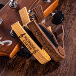 Personalized Monogram Wooden Guitar Capo with Engraved Name Guitar Accessory Birthday Gift for Guitar Music Lovers