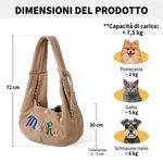 Borsa a tracolla per animali personalizzata con nome ricamato - Regalo di compleanno per amanti di cani e gatti
