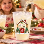 Personalised Family Christmas Element 12-16 oz Plastic Cup with Text and Name Christmas Family Gathering Party Gifts for Family Guests