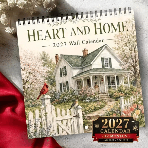 Country Cottage Scenery 2027 Wall Calendar, Monthly Hanging Wall Calendar with Vintage Countryside Arts, Wall Decor, Birthday Gift for Nature Lovers