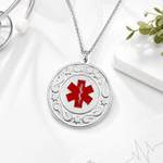 Personalised Engraved Medical Alert Symbol Stainless Steel Necklace with QR Code Emergency Healthcare Gift for Patients Caregivers 5