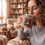Personalized Cartoon Reader 11 oz 15 oz Ceramic Mug with Name and Coaster  Birthday Christmas Gift for Teachers Bookworms