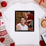 Personalized Funny Christmas Selfie Santa Claus Kid Adult T-shirt Sweatshirt Hoodie Daily Wear Christmas Gift for Family Friends Pet Owners 8