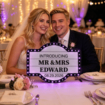Personalized TIL Death Do Us Party Acrylic Lighted Wedding Sign with Surname and Date Wedding Party Gift for Newlyweds