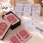 Personalised Multicolour Wedding Theme Striped Line Photo Playing Cards Iron Box Set with Name and Date Wedding Engagement Gift for Newlyweds Couples