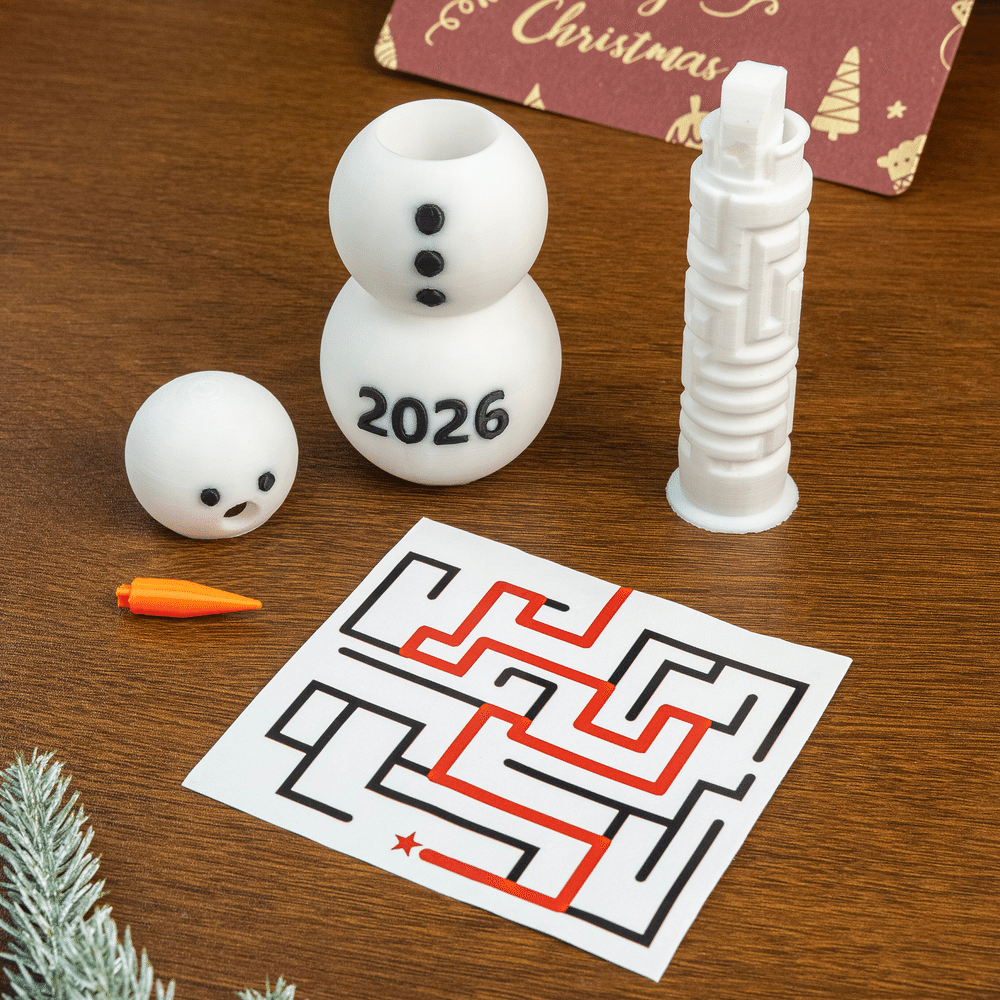 Caja-rompecabezas personalizada con labrado en 3D: árbol de Navidad, muñeco de nieve y laberinto; caja interactiva oculta y divertida para guardar dinero, con nombre; regalo de Navidad para niños, adultos y toda la familia 5
