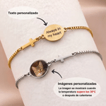 Pulsera de plata de ley personalizada con cruz y foto oculta termosensible ajustable con texto regalo de bautizo o cumpleaños para mujer cristiana 4