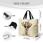 Sac fourre-tout de grande capacité personnalisé sur le thème du café, avec photo de votre animal et son nom — Idéal pour un usage quotidien, les voyages ou comme cadeau d'anniversaire pour les amoureux des animaux, la famille et les amis