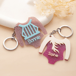 Personalized Glitter Gymnast Leotard Acrylic Keychain with Name Gymnastics Accessory Competition Day Birthday Gift for Gymnast Girls