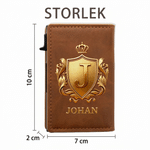 Personlig korthållare med RFID skydd och namn elegant plånbok för herr perfekt present till fars dag och julklapp 9