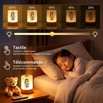 Veilleuse tactile LED personnalisée avec nom et photo - Deux modes de contrôle et couleurs changeables - Cadeau pour les enfants et la famille 6