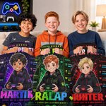 Personalised Player Profile Photo Soft Throw Blanket with Name and Level Game Night Birthday Gift for Game Lovers Teens 6
