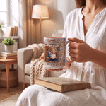 Personalized Cartoon Reader 11 oz 15 oz Ceramic Mug with Name and Coaster  Birthday Christmas Gift for Teachers Bookworms