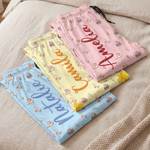 Personalised Birth Flower Book Lover Soft Pyjama Bottoms with Name Daily Wear Birthday Christmas Gift for Bookworms Women Girls