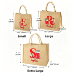 Personalized Cute Christmas Fairy Initial Large Capacity Jute Tote Bag with Name Christmas Gift for Kids Girls