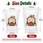 Personalised Family Christmas Element 12-16 oz Plastic Cup with Text and Name Christmas Family Gathering Party Gifts for Family Guests