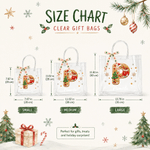 Bolsa de regalo transparente personalizada de Navidad con iniciales y diseño de abalorios, con el nombre del destinatario; regalo para fiestas navideñas y uso diario para niños 9
