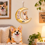 Personalised Pet Moon Hanging I love You to the Moon and Back Acrylic Ornament with Name Christmas Gift for Family Pet Owner