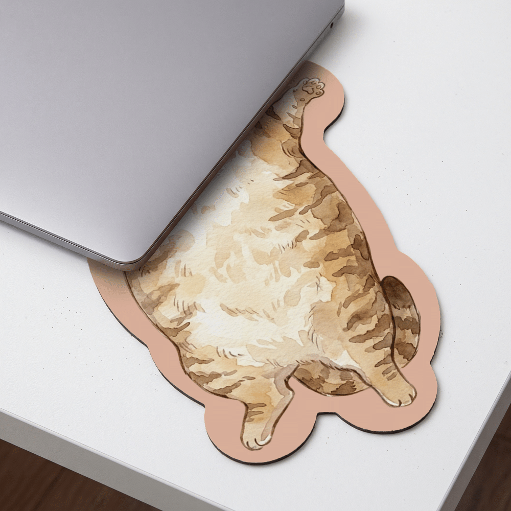 Personalised Watercolor Style Pet Photo Non-Slip Mouse Pad Desk Decor Birthday Christmas Gift for Dog Cat Pet Owner 4