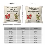 Personalized Long Distance Two States State Flowers Soft Throw Pillow Cover with Title & Name Home Decor Christmas Anniversary Gift for Besties Family