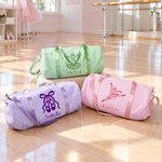Personalised Multicolour Ballet Element Seersucker Duffle with Name Dance Class Birthday Gift for Ballet Lovers Kids