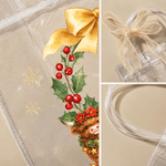 Personalised Highland Cow Christmas Wreath Transparent Gift Bag with Name Initial and Bow Christmas Gift for Family Children Highland Cow Lovers 6