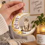 Personalised Pet Moon Hanging I love You to the Moon and Back Acrylic Ornament with Name Christmas Gift for Family Pet Owner