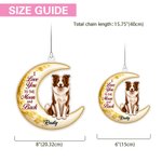 Personalised Pet Moon Hanging I love You to the Moon and Back Acrylic Ornament with Name Christmas Gift for Family Pet Owner