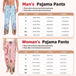 Personalised Birth Flower Book Lover Soft Pyjama Bottoms with Name Daily Wear Birthday Christmas Gift for Bookworms Women Girls