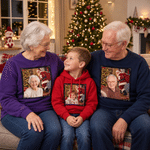 Personalized Funny Christmas Selfie Santa Claus Kid Adult T-shirt Sweatshirt Hoodie Daily Wear Christmas Gift for Family Friends Pet Owners 3