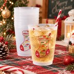 Personalised Family Christmas Element 12-16 oz Plastic Cup with Text and Name Christmas Family Gathering Party Gifts for Family Guests