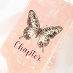 Personalised Birth Flower & Butterfly Hair Brush Anti-Static Massage Comb with Name Daily Use Birthday Gift for Woman Mother Bridesmaid