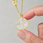 Personalized Pearl-Effect Constellation Pendant Necklace with Initial Charm Daily Wear Birthday Gift for Women Friends