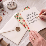 Personalized Holly Christmas Theme Pet Photo Greeting Card with Name and Text Christmas Party Gift for Pet Lovers Friends Family