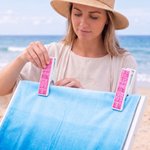 Personalized Multicolour Name Cloud Beach Towel Clips Set of 2 Vacation Birthday Gift for Family Kid 7