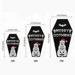 Personalized Dark Festive Gothmas Skull Snowman Wooden Coffin Tabletop Decor with Text Christmas Gift for Goth Fans